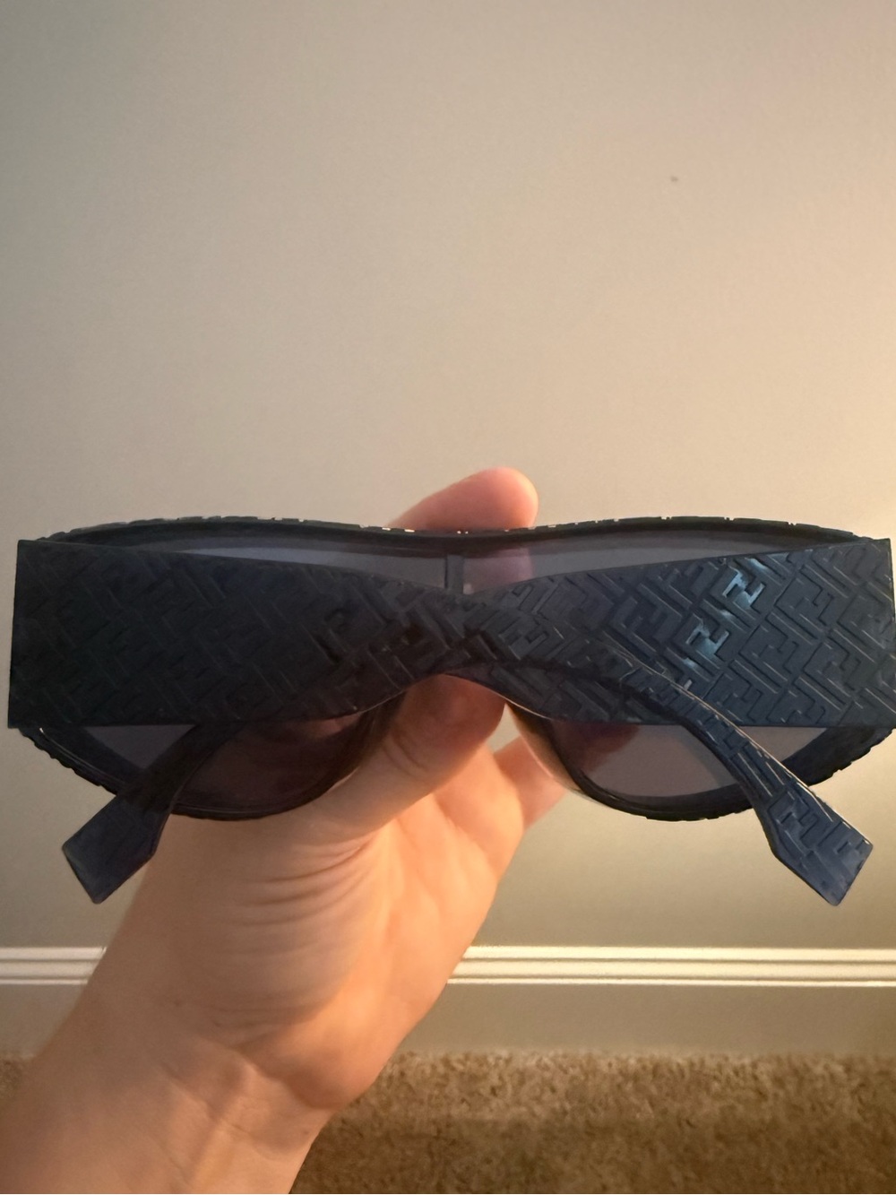 Fendi Oversized Shield Sunglasses in BLUE - excellent used condition